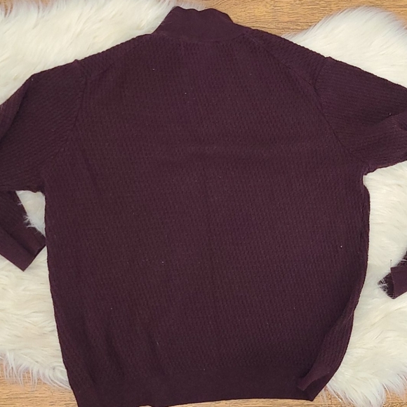Tasso Elba plum purple knit pullover sweater med - Picture 5 of 6